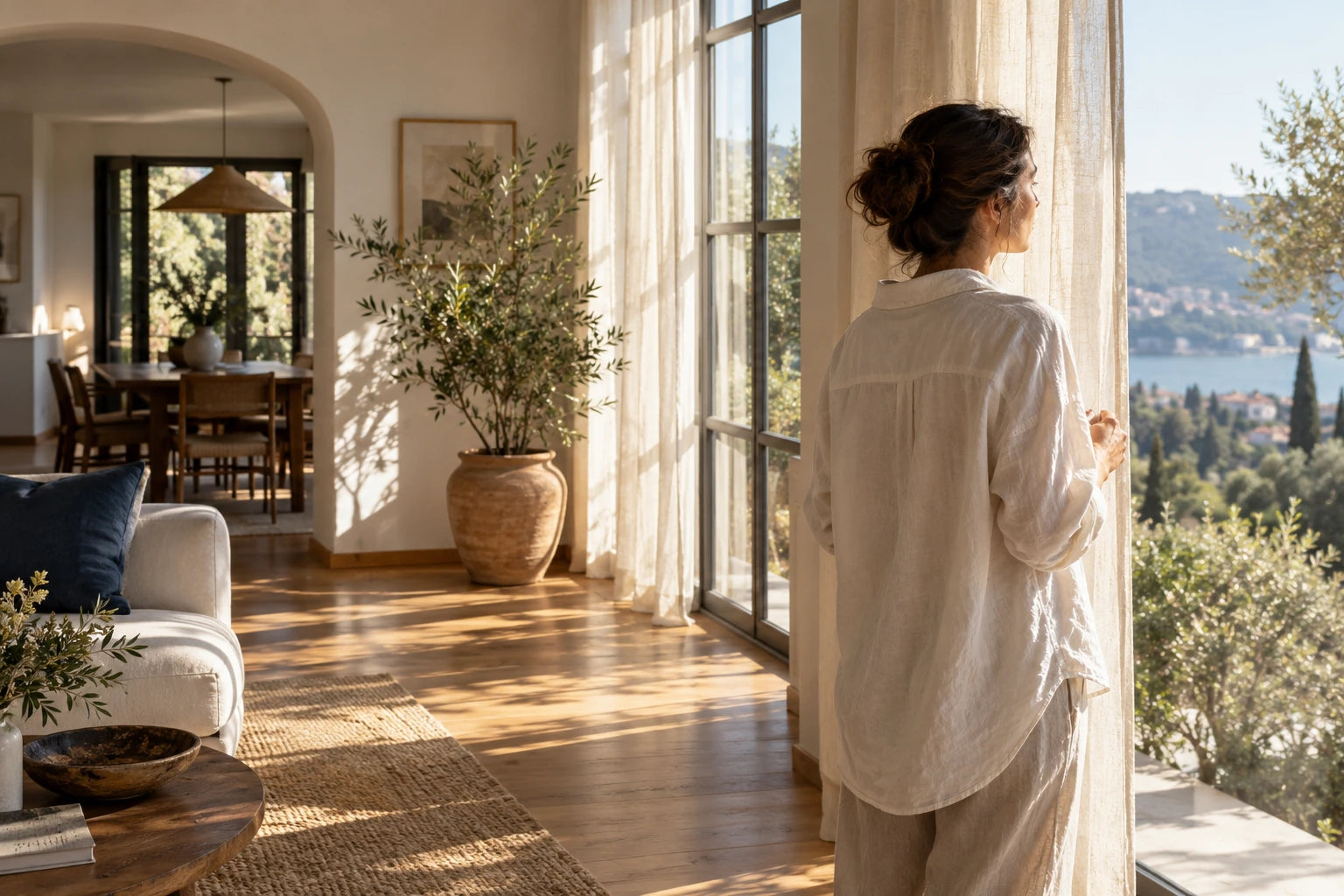 A quiet everyday moment in a sunlit home